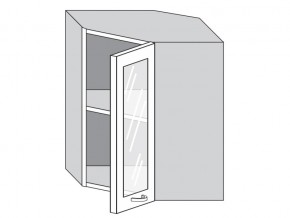 1.60.3у Шкаф настенный (h=720) угловой на 600мм со стекл. дверцей в Чусовом - chusovoj.магазин96.com | фото