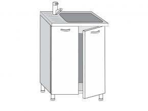 2.60.2мн Шкаф-стол на 600мм под накладную мойку с 2-мя дверцами в Чусовом - chusovoj.магазин96.com | фото
