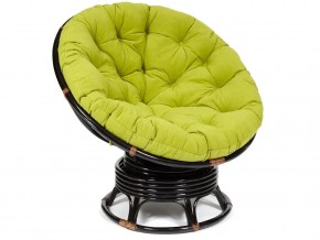 Кресло-качалка Papasan w 23/01 B с подушкой Antique brown, флок Олива в Чусовом - chusovoj.магазин96.com | фото