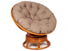 Кресло-качалка Papasan w 23/01 B с подушкой Cognac, экошерсть Коричневый в Чусовом - chusovoj.магазин96.com | фото