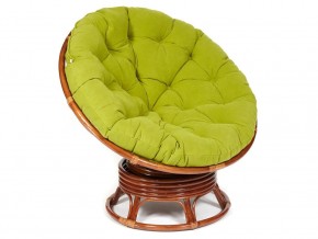 Кресло-качалка Papasan w 23/01 B с подушкой Pecan, флок Олива в Чусовом - chusovoj.магазин96.com | фото