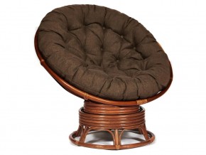 Кресло-качалка Papasan w 23/01 B с подушкой Pecan, ткань Коричневый в Чусовом - chusovoj.магазин96.com | фото