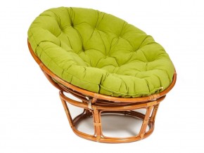 Кресло Papasan 23/01 W с подушкой Cognac, флок Олива в Чусовом - chusovoj.магазин96.com | фото