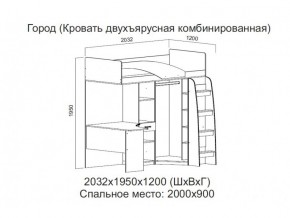 Кровать двухъярусная комбинированная в Чусовом - chusovoj.магазин96.com | фото