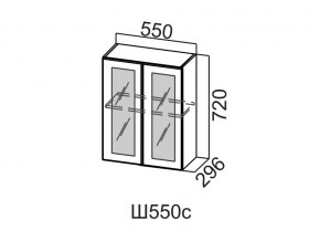 Ш550с/720 Шкаф навесной 550/720 (со стеклом) в Чусовом - chusovoj.магазин96.com | фото