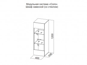 Шкаф навесной (со стеклом) в Чусовом - chusovoj.магазин96.com | фото